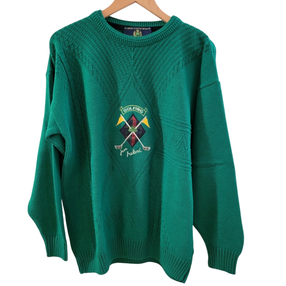 Blarney Castle Designs‎ Green Golfing Sweater Mens Large